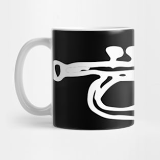 Trumpet Doodle White Mug